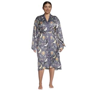 NWT Cost Plus World Market Botanical Satin Robe